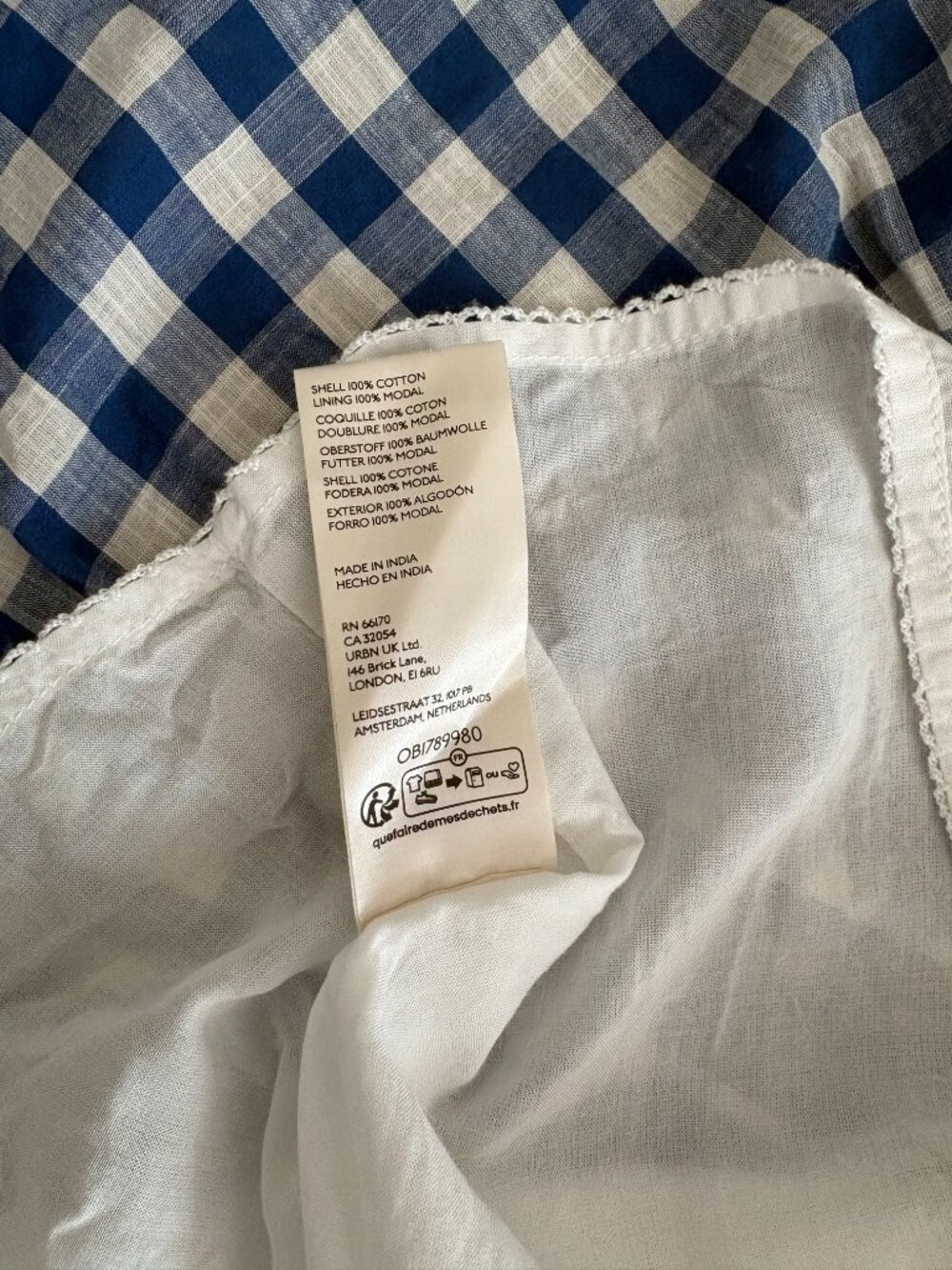 Anthropologie Gingham Smocked Midi Dress like new - Picture 11 of 12